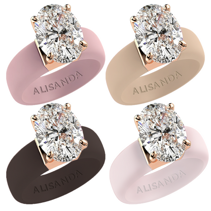 💎Silicone Ring – Emerald Cut CZ