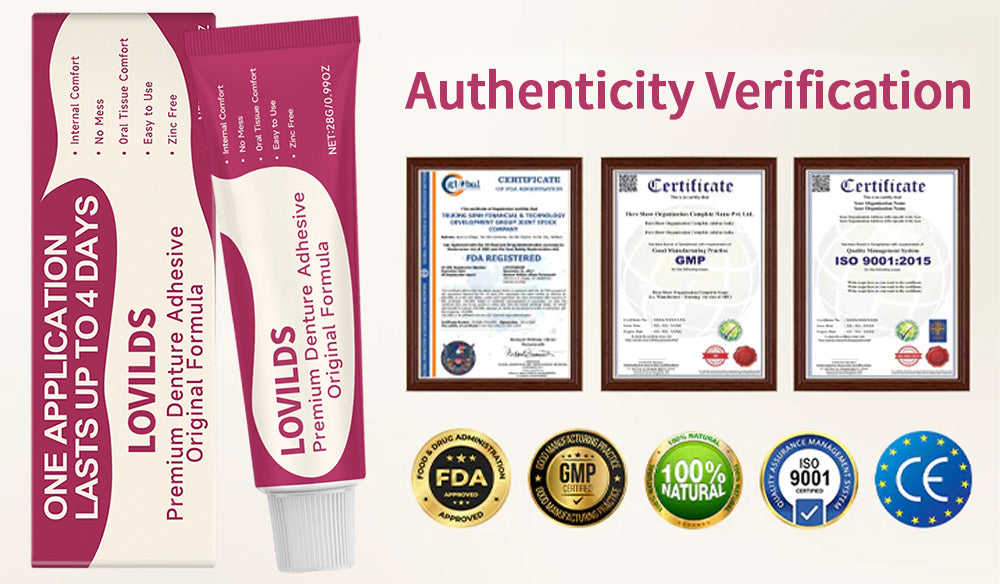 🦷 LOVILDSFirmHold Denture Adhesive — Up to 15 Days of Slip-Free Hold🦷