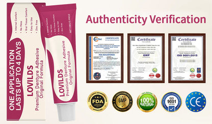 🦷 LOVILDSFirmHold Denture Adhesive — Up to 15 Days of Slip-Free Hold🦷