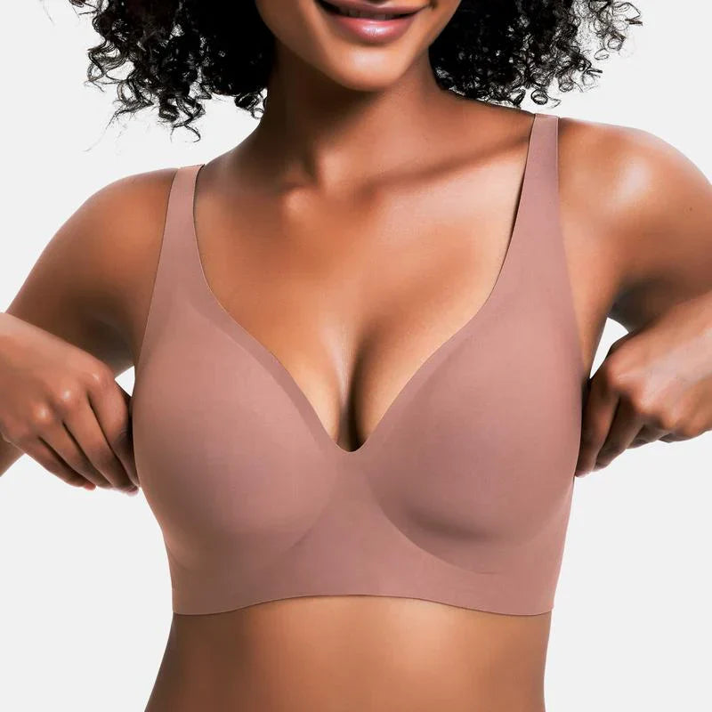 🌿 Spring Refresh! NESLEMY Women’s Wireless Deep V Bralette — Your Lightest T-Shirt Bra Yet