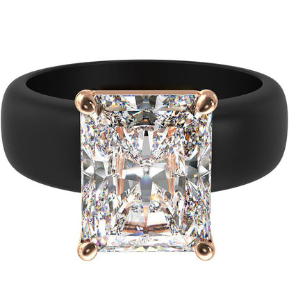 💎Silicone Ring – Emerald Cut CZ