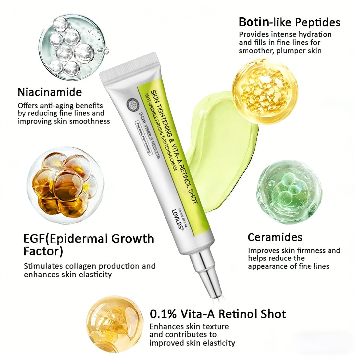 🧠👨‍⚕️Made and shipped from the USA 💫Lovilds® Botin & Vita-A Retinol Shot Wrinkle-Lift Tightening cream - Last Day Promotion 50% OFF
