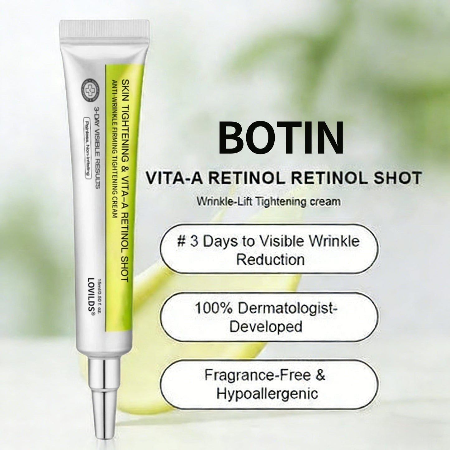 🧠👨‍⚕️Made and shipped from the USA 💫Lovilds® Botin & Vita-A Retinol Shot Wrinkle-Lift Tightening cream - Last Day Promotion 50% OFF